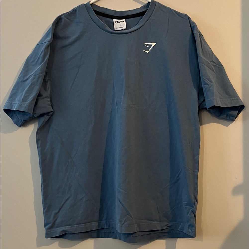 Gymshark Men’s Slate Blue Logo Crew Tee